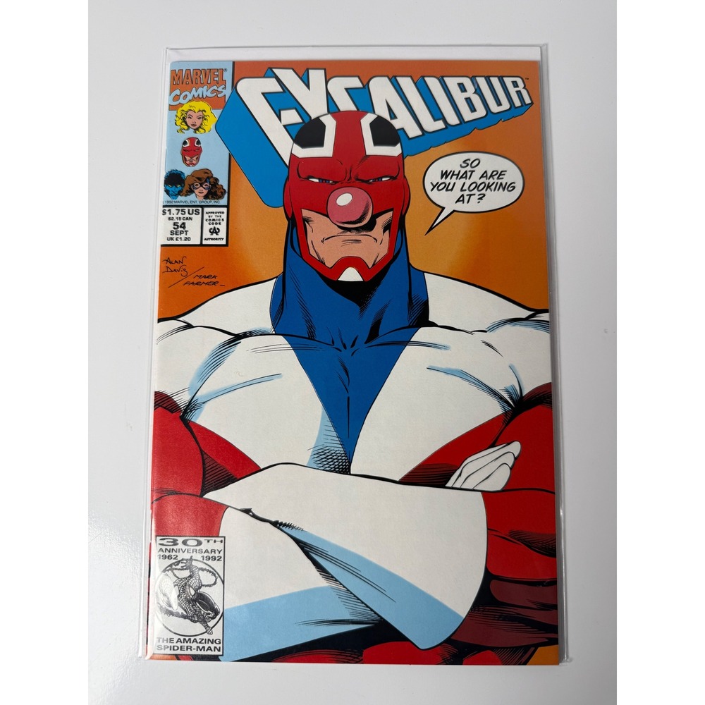 Excalibur 54 Marvel Comics 1992 Alan Davis Captain Britain Spider-Man